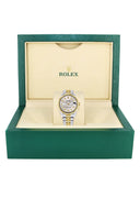 Diamond Gold Rolex Watch | Fluted Bezel | 31MM | Grey Diamond Dial | Jubilee Band