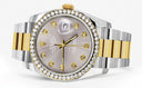 New Style | Diamond Gold Rolex Watch For Men | 36Mm | Gray Dial | Oyster Band