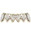 GOLD 6 TEETH DIAMOND DUST/DIAMOND CUT GRILLS