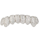 FULL DIAMOND AND GOLD HONEYCOMB SETTING 8 TEETH GRILLS