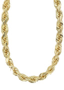 Heavy Solid Gold Rope Link Chain Customizable