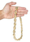 Heavy Solid Gold Rope Link Chain Customizable