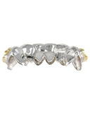 GOLD 6 TOOTH 3D DESIGN FLOWER GRILLS