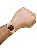 Rolex Day-Date | Presidential | 18K Yellow Gold | Diamond Bezel | Red Diamond Roman Numeral