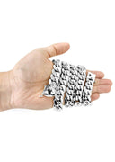 Heavy Solid White Gold Miami Cuban Link Chain Customizable (10MM-20MM)