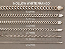 Gold Chain - Mens Hollow Franco Chain 10K/14K White Gold