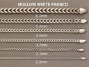 Hollow Womens Franco Bracelet 10K/14K White Gold
