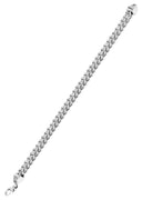 Hollow Womens Franco Bracelet 10K/14K White Gold