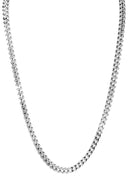 Womens 14K White Gold Chain - Hollow White Franco Chain
