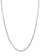 Gold Chain - Womens Hollow Diamond Cut Franco Chain 10K White Gold
