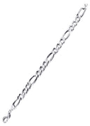 Hollow Womens Figaro Bracelet 10K/14K White Gold