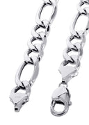 White Gold Chain - Mens Solid Figaro Chain 10K/14K Gold