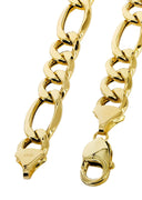 Gold Chain - Mens Hollow Figaro Chain 10K/14K Gold