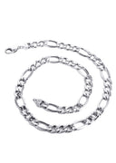 White Gold Chain - Womens Hollow Figaro Chain 10K/14K Gold