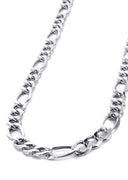 White Gold Chain - Mens Solid Figaro Chain 10K/14K Gold