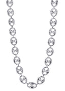 White Gold Chain - Mens Hollow Puff Chain 10K Gold