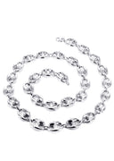 White Gold Chain - Mens Hollow Puff Chain 10K/14K Gold