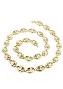 Gold Chain - Mens Hollow Puff Chain 10K/14K Gold