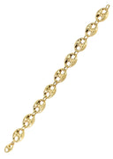 Hollow Womens Puff Bracelet 10K/14K Yellow Gold