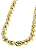 Gold Chain - Womens Hollow Rope Chain 10K/14K Gold