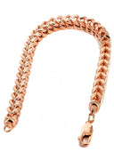 14K Rose Gold Bracelet Hollow Franco