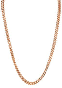 14K Rose Gold Chain - Hollow Rose Franco Chain