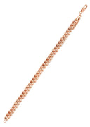 14K Rose Gold Bracelet Hollow Franco For Women