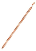 14K Rose Gold Bracelet Hollow Franco