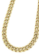 Gold Chain - Mens Hollow Monaco Miami Cuban Link Chain 10K/14K Gold