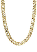 Gold Chain - Mens Hollow Monaco Miami Cuban Link Chain 10K/14K Gold