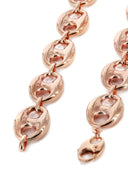 Womens 14K Rose Gold Chain Hollow Puff