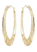 10K Gold Stop Sign Hoop Earrings | Customizable Size