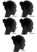 10K Gold Diamond Cut Hoop Earrings | Customizable Size