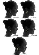 10K Gold  Hoop Earrings | Customizable Size