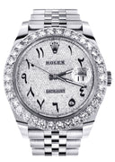 Rolex Datejust II Watch | 41 MM | Custom Full Arabic Diamond Dial | Jubilee Band