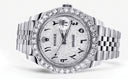 Rolex Datejust II Watch | 41 MM | Custom Full Arabic Diamond Dial | Jubilee Band