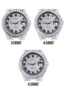 Rolex Datejust II Watch | 41 MM | Custom Diamond Pave Roman Dial | Oyster Band