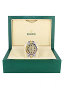 Diamond Gold Rolex Watch For Men 16233 | 36Mm | Rainbow Sapphire Bezel | Full Diamond Roman Numeral | Jubilee Band