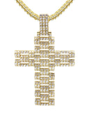 10K Yellow Gold Chain & Cz Cross Pendant | Appx. 17.3 Grams