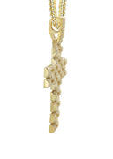 10K Yellow Gold Chain & Cz Cross Pendant | Appx. 17.3 Grams