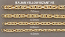 Gold Chain - Womens Italian Byzantine Chain 10k Gold