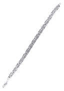 Italian Womens Byzantine Bracelet 10K/14K White Gold
