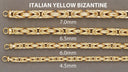Gold Chain - Mens Semi Solid Italian Byzantine Chain 10K/14K Gold