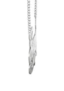 14K Ladies White Gold Diamond Cut Name Plate Necklace | Appx. 7.2 Grams