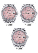 Rolex Datejust II Watch | 41 MM | Custom Pink Texture Diamond Dial | Jubilee Band