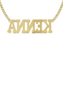 Ladies Diamond Cut Name Plate Necklace | Appx. 7.3 Grams