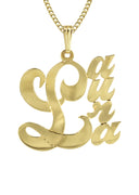 Ladies Big Letter Name Plate Necklace | Appx. 7.8 Grams