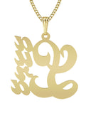 Ladies Big Letter Name Plate Necklace | Appx. 7.8 Grams