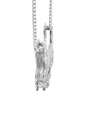 14K Ladies White Gold with Diamonds Name Plate Necklace | Appx. 11.3 Grams