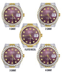 Diamond Rolex Datejust Watch for Men 16233 | 36Mm | Purple Dial | Jubilee Band
